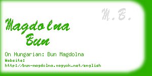 magdolna bun business card